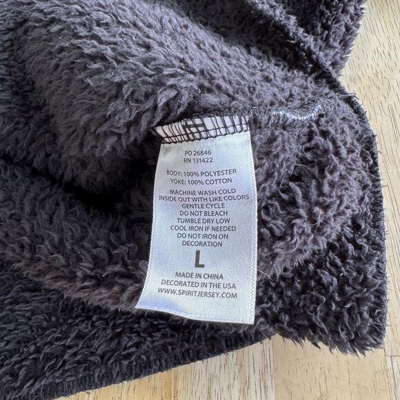 Spirit Jersey Sea World Spell-Out Fleece Black Long Sleeve Shirt Adult Large GUC - Picture 9 of 12